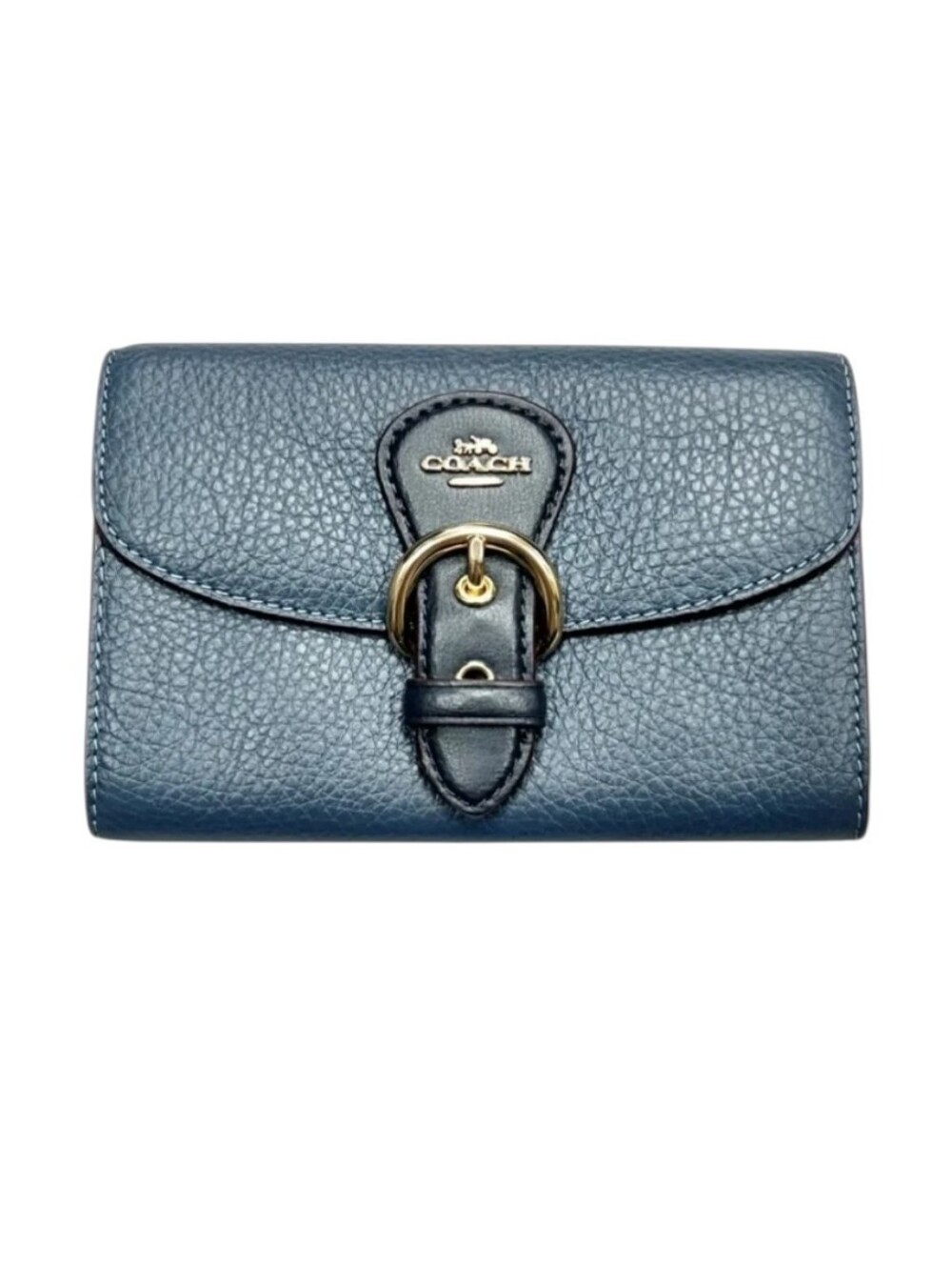 Coach Pebbled Leather Denim Waleet